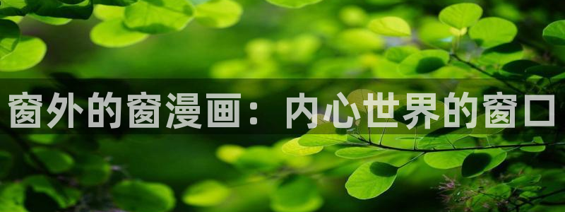 香蕉漫画免费漫画在线阅读：窗外的窗漫画：内心世界的窗口