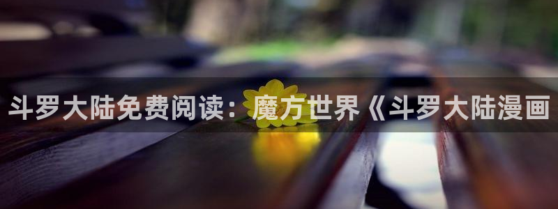 香蕉漫画免费读漫画下拉式最新：斗罗大陆免费阅读：魔方世界《斗罗大陆漫画
